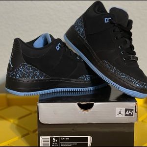 Youth black university blue af1 3